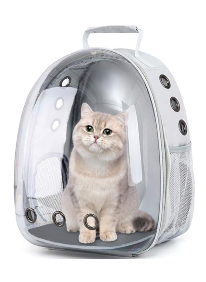 Diomos Pet Backpack Carrier with Harness Backpack with Bubble Clear Front for Cats, Small Dogs, Bunnies etc with Harness Included, Pet Carrier for Traveling, Walking, Hiking and Outdoor Activities - Image 1